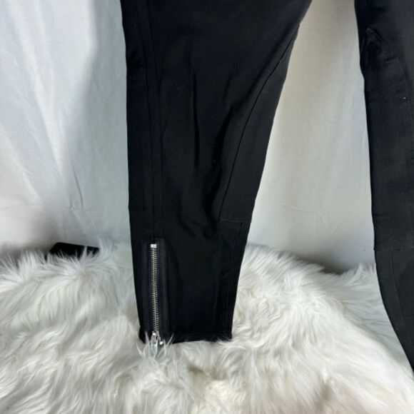 3.0 Phillip Lim Black Cotton/Modal/Elastane High Rise Moto Jodhpurs Sz 10 - Picture 5 of 12